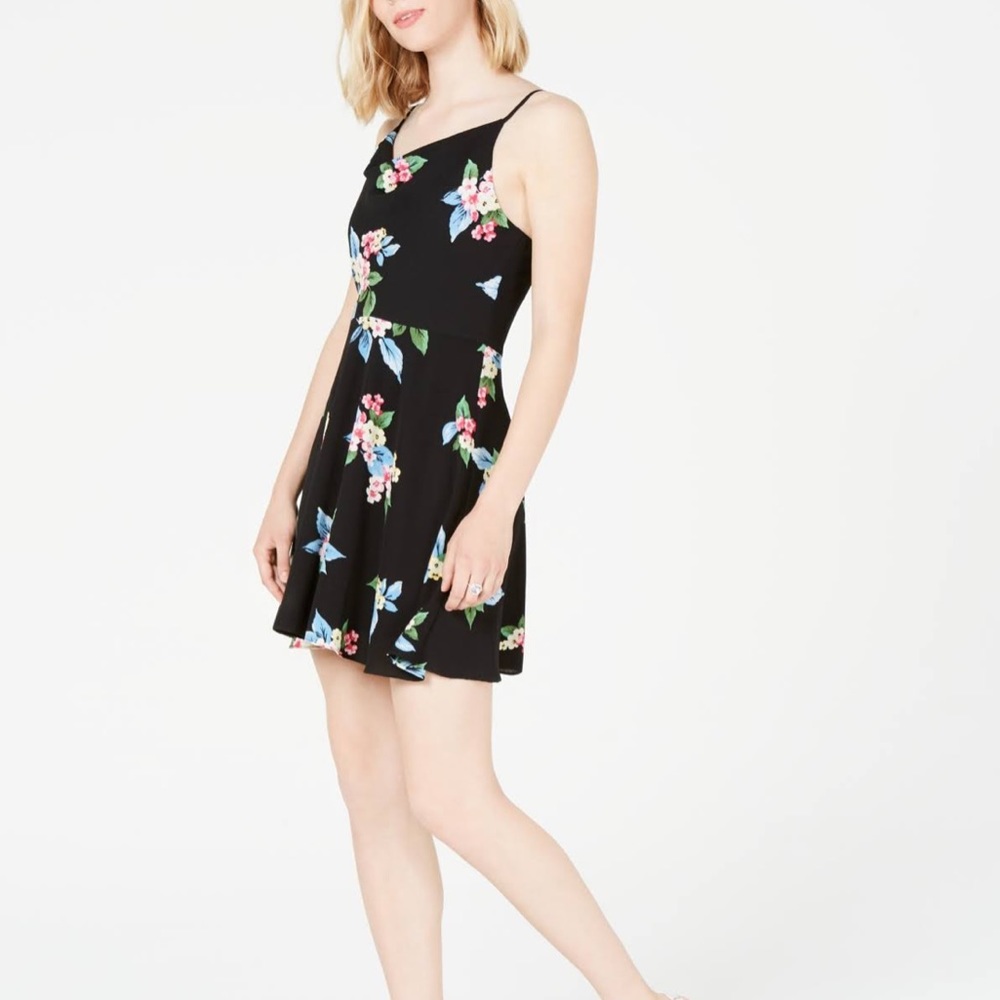 B.Darlin Sleeveless Floral Mini Dress